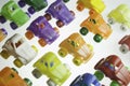 Colorful plastic cars Royalty Free Stock Photo