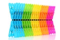 Colorful plastic clothespin Royalty Free Stock Photo