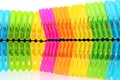 Colorful plastic clothespin Royalty Free Stock Photo