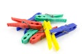 Colorful plastic clothespins Royalty Free Stock Photo