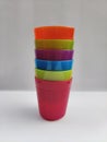 colorful plastic cup Royalty Free Stock Photo