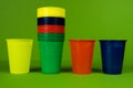 Colorful Plastic Cups Royalty Free Stock Photo