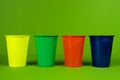 Colorful plastic cups Royalty Free Stock Photo