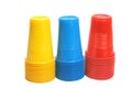 Colorful plastic cups.