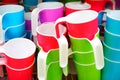 Colorful plastic cups Royalty Free Stock Photo