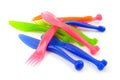 Colorful plastic cutlery Royalty Free Stock Photo