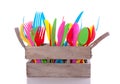 Colorful plastic cutlery