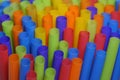 Colorful Plastic Drinking Straws Up Close Royalty Free Stock Photo