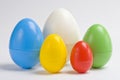 Colorful plastic eggs Royalty Free Stock Photo