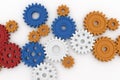 Colorful plastic gears