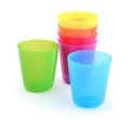 Colorful plastic glasses isolated Royalty Free Stock Photo