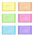 Colorful plastic packages on a white background Royalty Free Stock Photo
