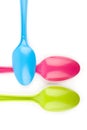 Colorful plastic spoons Royalty Free Stock Photo