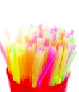 Colorful plastic straws Royalty Free Stock Photo