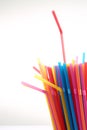 colorful plastic straws in a cup Royalty Free Stock Photo