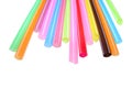 Colorful plastic straws used for drinking soft drinks Royalty Free Stock Photo