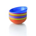 Colorful plastic tableware Royalty Free Stock Photo