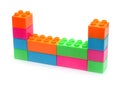 Colorful plastic toy bricks Royalty Free Stock Photo