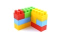 Colorful plastic toy bricks construction Royalty Free Stock Photo