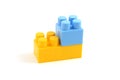 Colorful plastic toy bricks construction Royalty Free Stock Photo