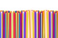 Colorful plastic tubes on a white. Royalty Free Stock Photo