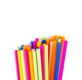 Colorful plastic tubes on a white. Royalty Free Stock Photo