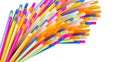 Colorful plastic tubes on a white. Royalty Free Stock Photo