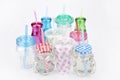 Colorful plastic tumblers