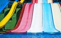 Colorful plastic water-slides. Royalty Free Stock Photo