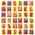 Colorful plasticine alphabet Royalty Free Stock Photo