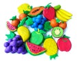 Colorful plasticine clay, variety of fruit dough Royalty Free Stock Photo