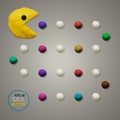 Colorful plasticine game play pacman