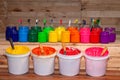 Colorful plastisol ink for print tee shirt Royalty Free Stock Photo