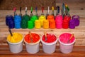 Colorful plastisol ink for print tee shirt Royalty Free Stock Photo