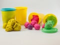 Colorful play dough Royalty Free Stock Photo