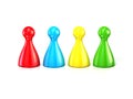 Colorful play figures. 3D render