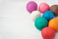 Colorful playdough balls Royalty Free Stock Photo