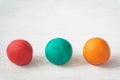 Colorful playdough balls Royalty Free Stock Photo