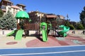 Colorful playground on yard in the park. Child.