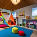 12 A colorful playroom with a teepee, toy storage, and playful decor5, Generative AI