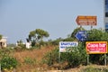 Colorful pointers for tourists in Cyprus