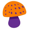 Colorful poison mushroom icon for Halloween design