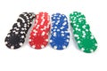 Colorful poker casino chips