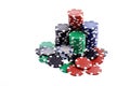 Colorful poker chips