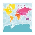 Colorful political map of World.