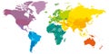 Colorful political map of World