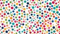 Colorful Polka Dot, Empty Transparent Background. Bright Different Colors Dots, Dotted Vector.