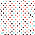 Colorful Polka Dot Pattern Seamless Texture Background Design Royalty Free Stock Photo