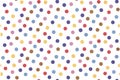 Colorful polka dot pattern on white background Royalty Free Stock Photo