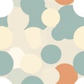 Colorful polka dot seamless pattern. Circle dots shapes spheres illustration for fabric, wrapping paper design, card Royalty Free Stock Photo